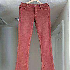 NEW / Mother / Corduroy Skinny Flared Trousers / Brick / Size 26